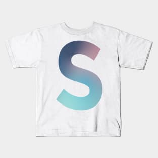 Gradient Letter S Initial Alphabet Kids T-Shirt